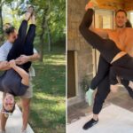 Olympic Gymnast Shawn Johnson and Husband Nail Acrobatic Challenges