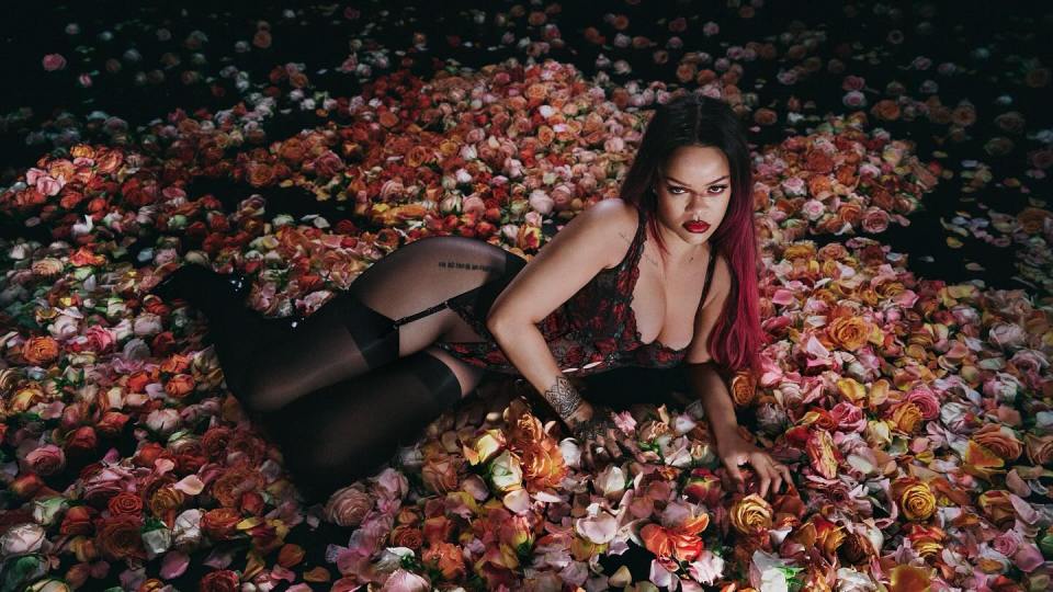 Rihanna in Savage X Fenty Valentine's Day campaign.