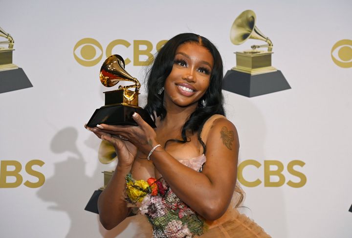 SZA at the 2022 Grammys.