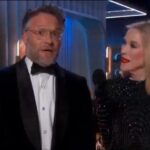 Seth Rogen getting bleeped out at the Golden Globes with Catherine O' Hara