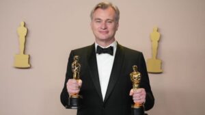 christopher nolan holding oscars