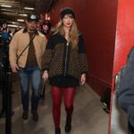 Taylor Swift Arrives to AFC Conference Championship Game Against Bills