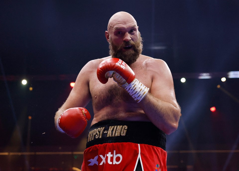 Tyson Fury during a boxing match.