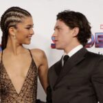 Zendaya and Tom Holland attend the World Premiere of Columbia Pictures Spider-Man: No Way Home.