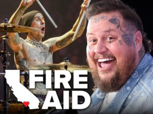 jelly roll and travis barker fire aid appearance getty 1