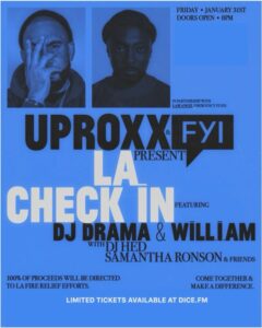 Will.i.am & Uproxx Hosting 'LA Check-In' For Wildfire Relief