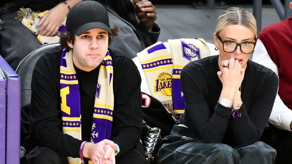 YouTuber David Dobrik at a Lakers game