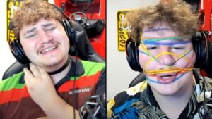 YouTuber chugs laxatives & shocks himself with dog collar in FNAF speedruns