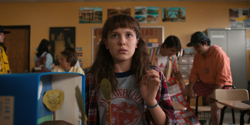 Millie Bobby Brown as Eleven in Stranger Things season four.