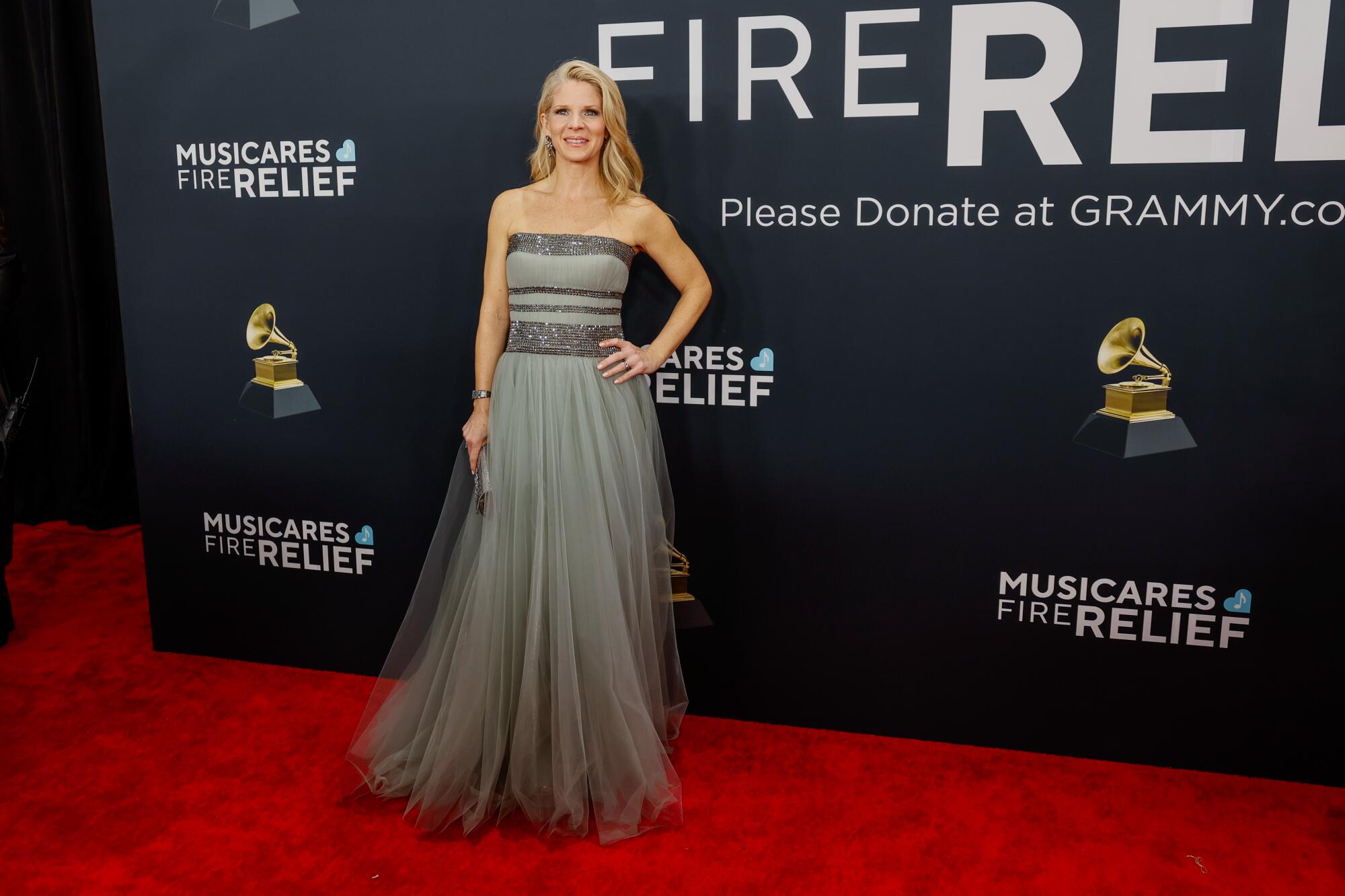 Kelli O'Hara at the 67th Grammys Awards red carpet