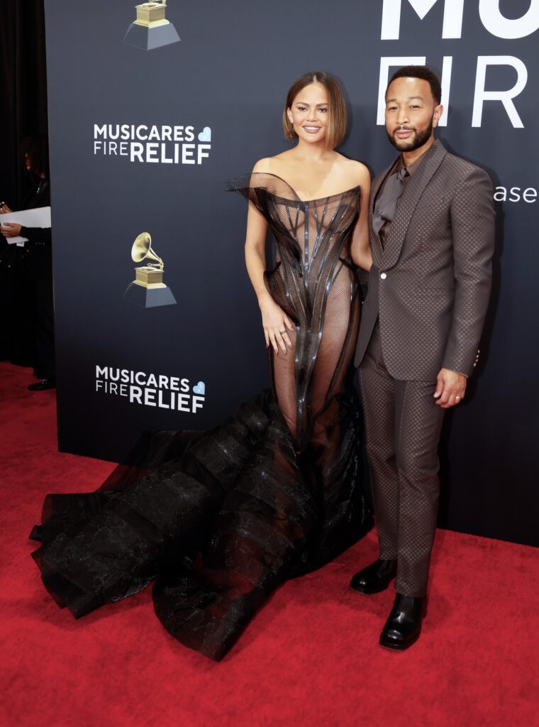 Chrissy Teigen and John Legend on the red carpet