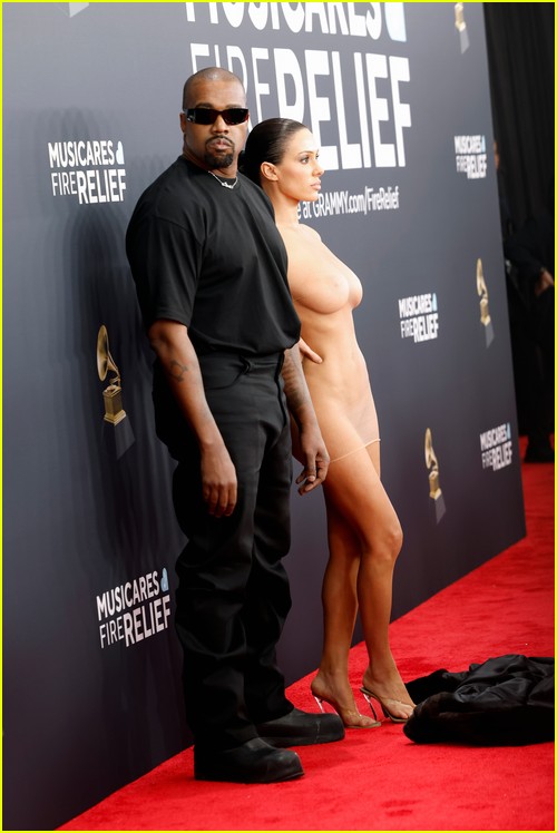 Kanye West and wife Bianca Censori at the Grammys