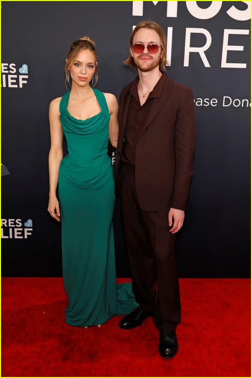 Finneas and Claudia Sulewski at the Grammys