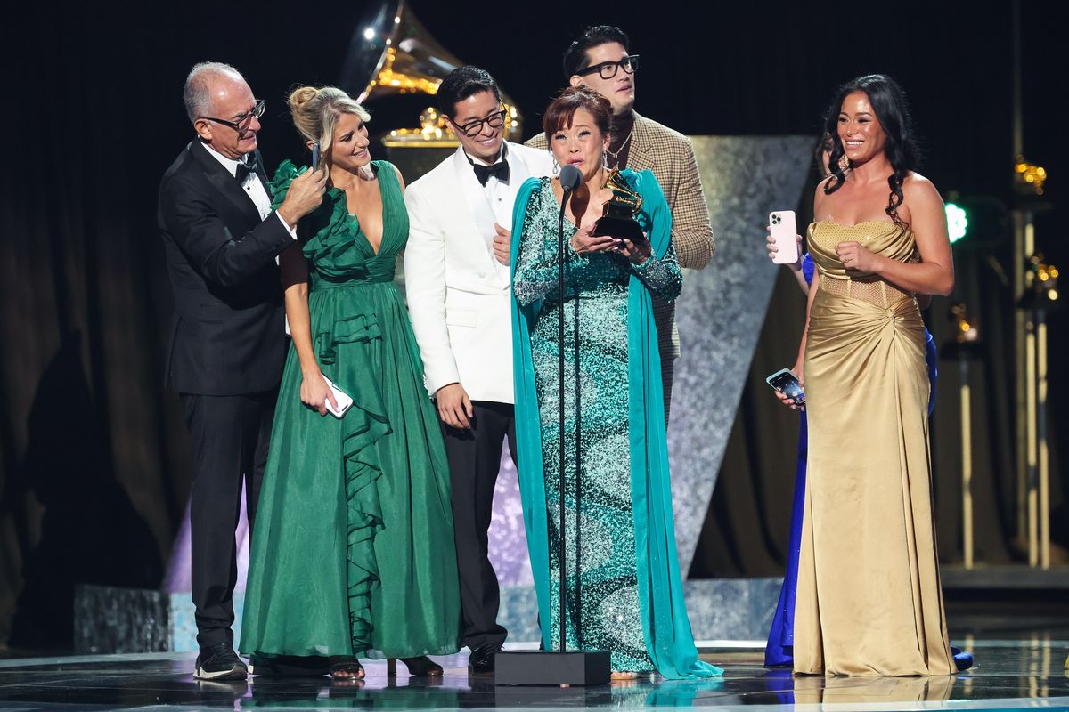 Tony Succar, Mimi Succar at the 67th GRAMMY Awards Premiere Ceremony held at the Peacock Theater on February 2, 2025 in Los Angeles, California. (Photo by Rich Polk/Billboard via Getty Images)