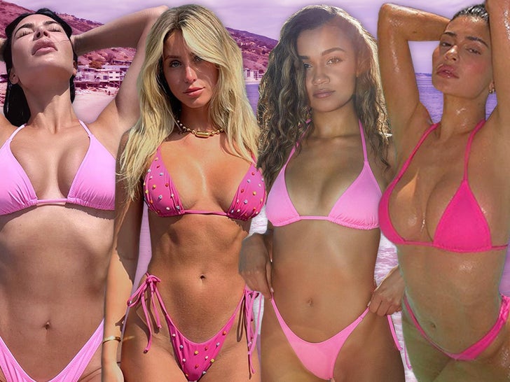 Hot Stars In Pink Bikinis