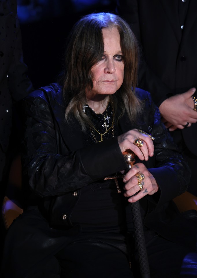 Ozzy Osbourne at the Rock & Roll Hall of Fame induction ceremony.