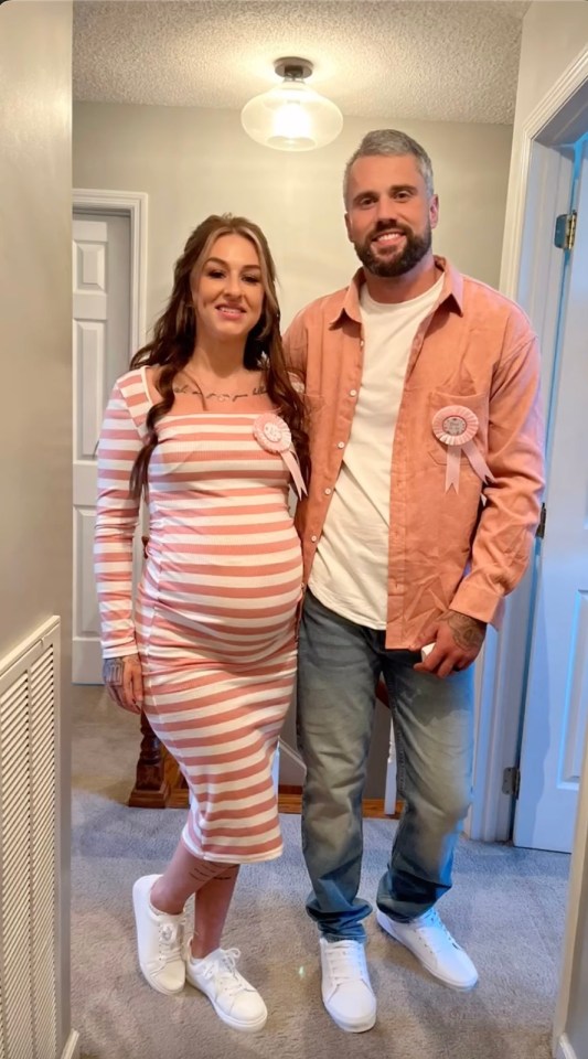 Ryan Edwards and Amanda Conner at a baby shower.