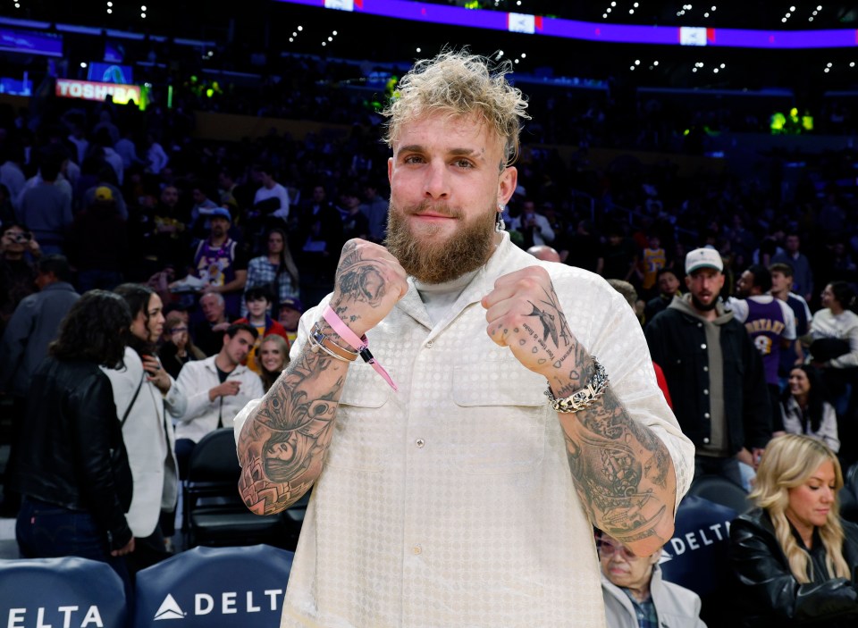 Jake Paul at a basketball game.