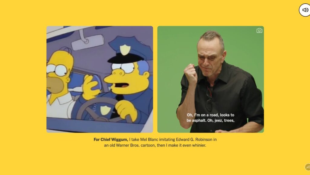 (L) scene from the Simpsons that (R) Hank Azaria is voicing.