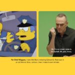 (L) scene from the Simpsons that (R) Hank Azaria is voicing.