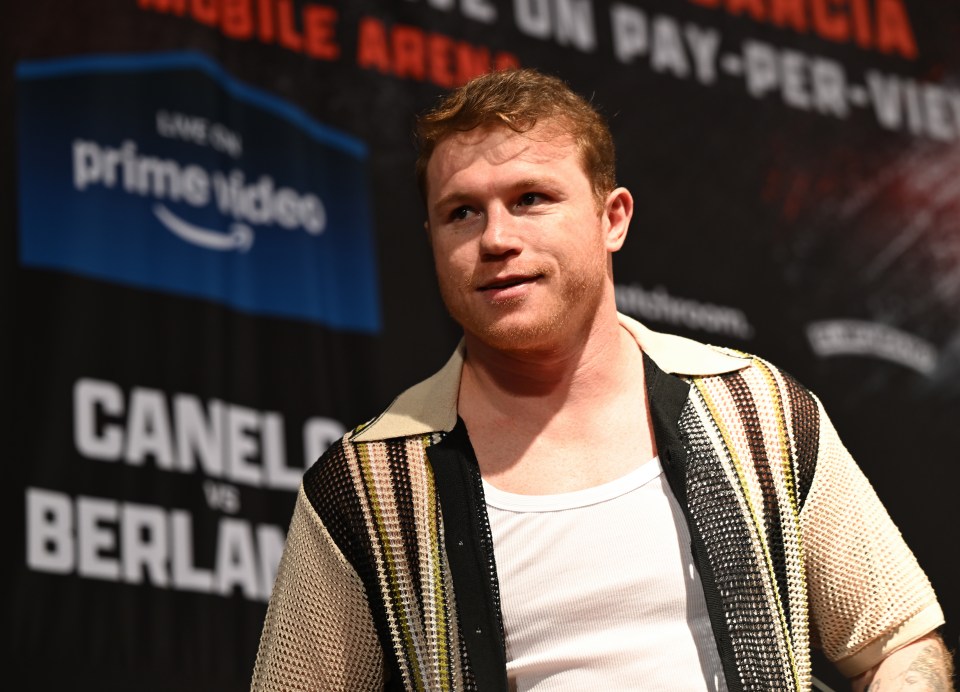 Canelo Alvarez at a press conference.