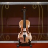 The Joachim-Ma Stradivarius violin is on display at Sotheby's in New York City on Monday.