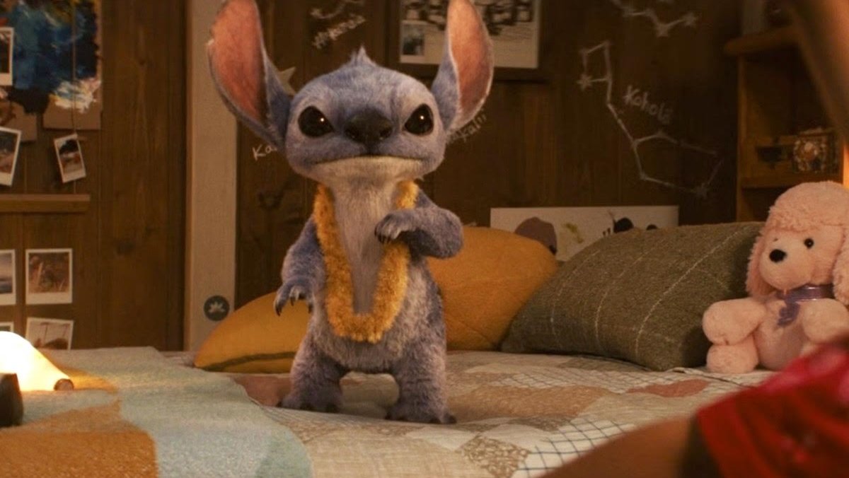 The CGI Stitch from the live-action Lilo & Stitch movie.