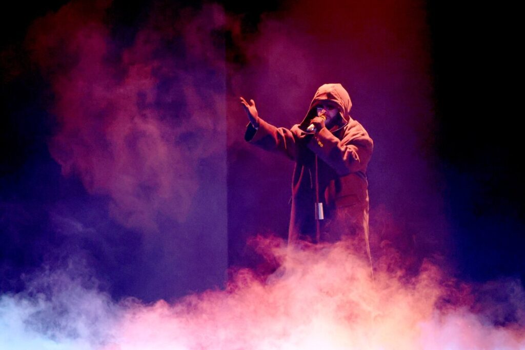 The Weeknd performs onstage during the 67th GRAMMY Awards.