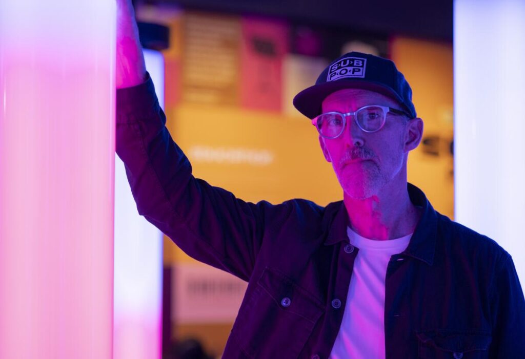 Grammy Museum Chief Curator Jasen Emmons poses for a portrait at the new Sonic Playground exhibit.