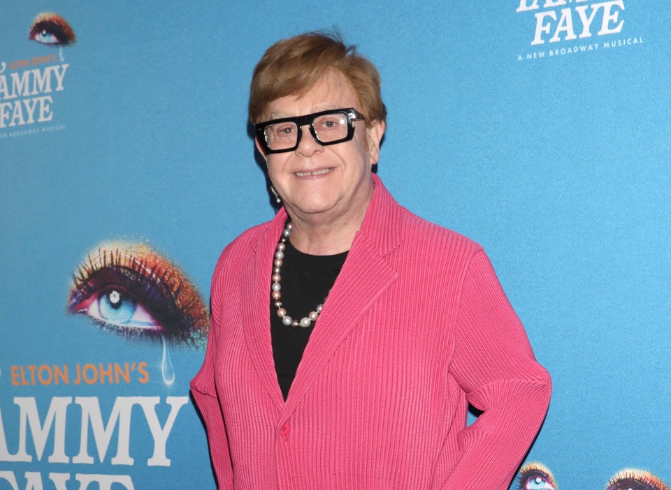 Elton John at the Broadway opening of "Tammy Faye".