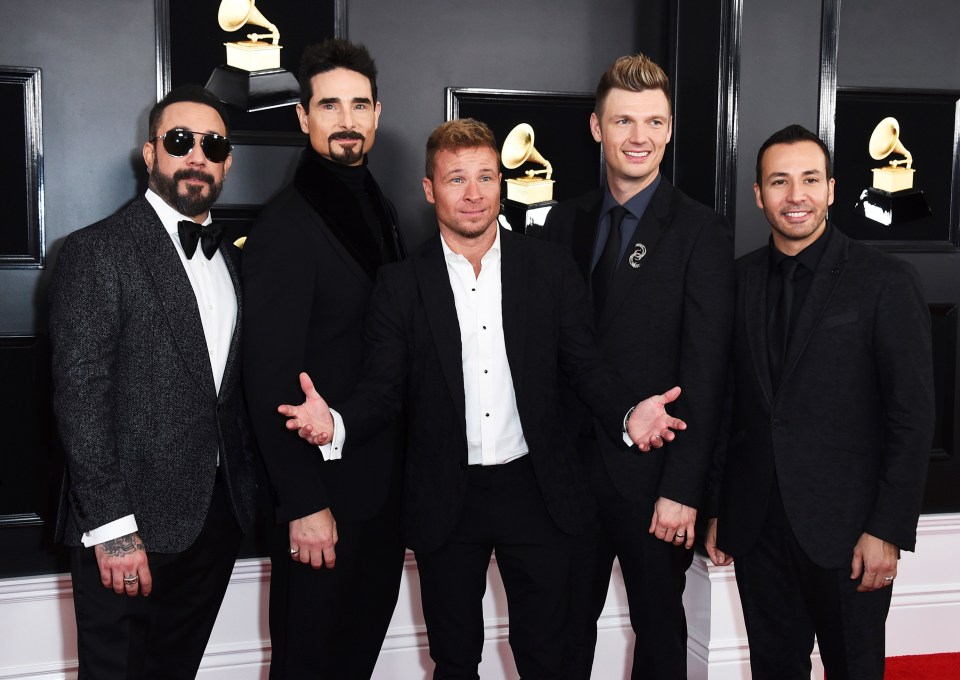 The Backstreet Boys at the Grammy Awards.