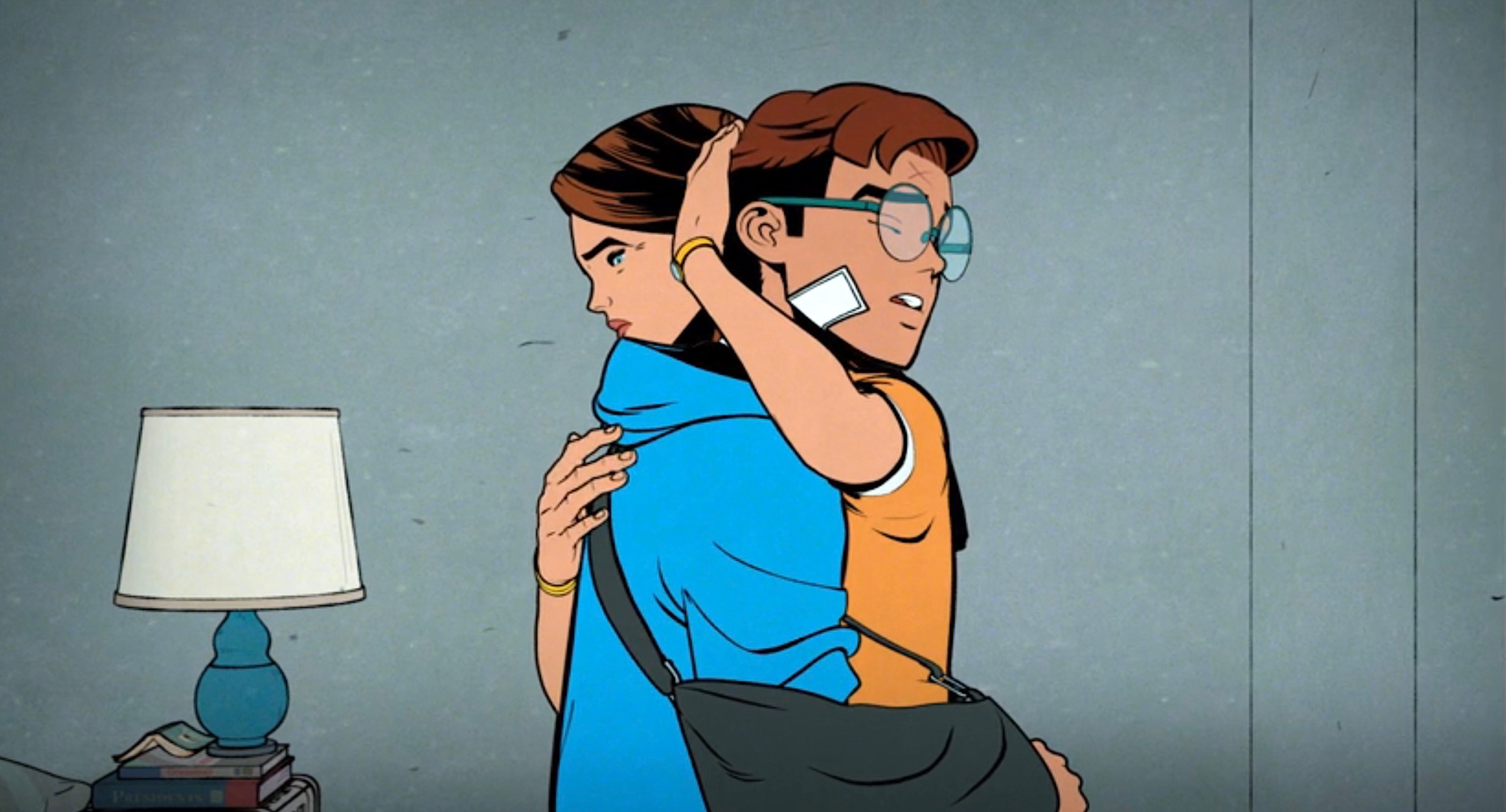 Aunt May hugs a battered Peter Parker as he cries in her arms in episode 8 of Your Friendly Neighborhood Spider-Man