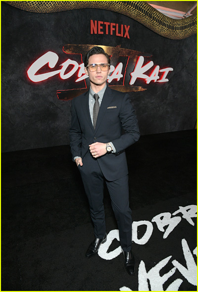 Tanner Buchanan at the Cobra Kai finale premiere