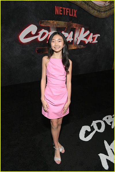 Sarah Anne at the Cobra Kai finale premiere