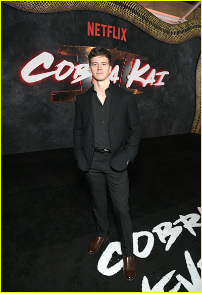 Barrett Carnahan at the Cobra Kai finale premiere