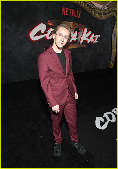 Owen Morgan at the Cobra Kai finale premiere