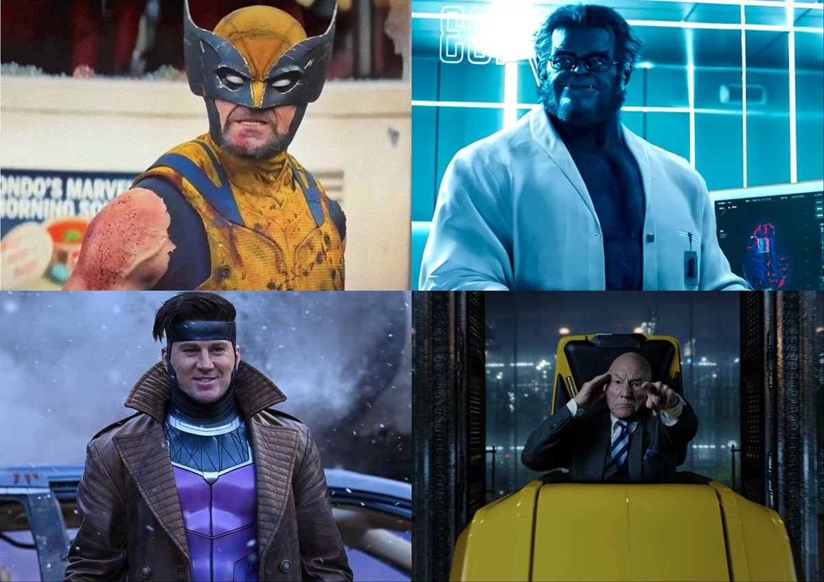 Various Fox era X-Men in comic book accurate costumes.