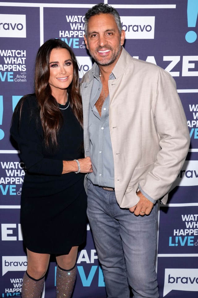 Kyle Richards and Mauricio Umansky at a Watch What Happens Live event.