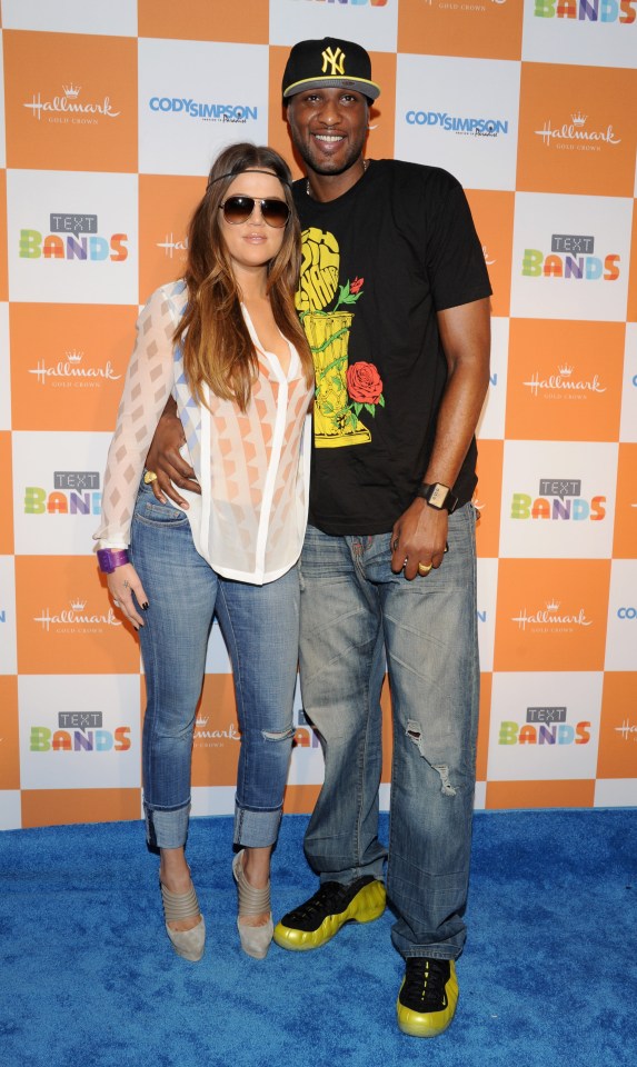 Khloe Kardashian and Lamar Odom at an album preview party.