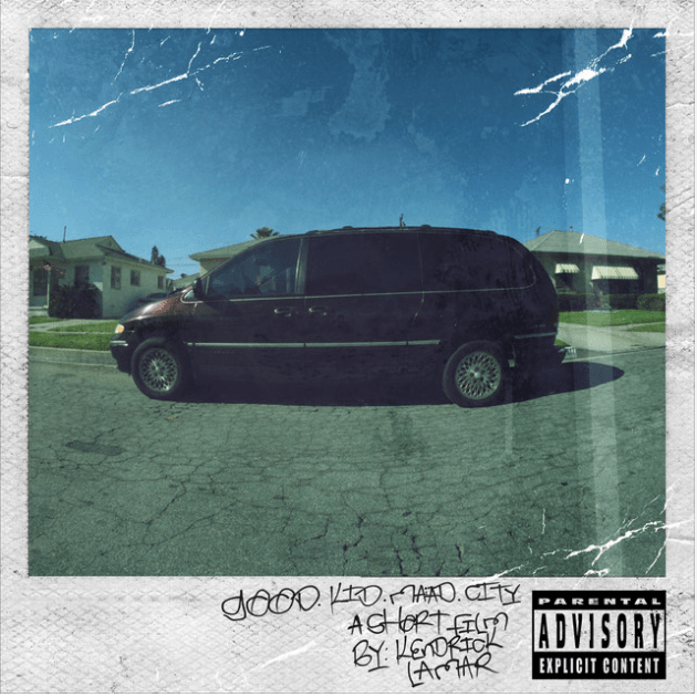 Album art for Good Kid, M.A.A.D City by Kendrick Lamar: a dark-colored minivan parked on a residential street.