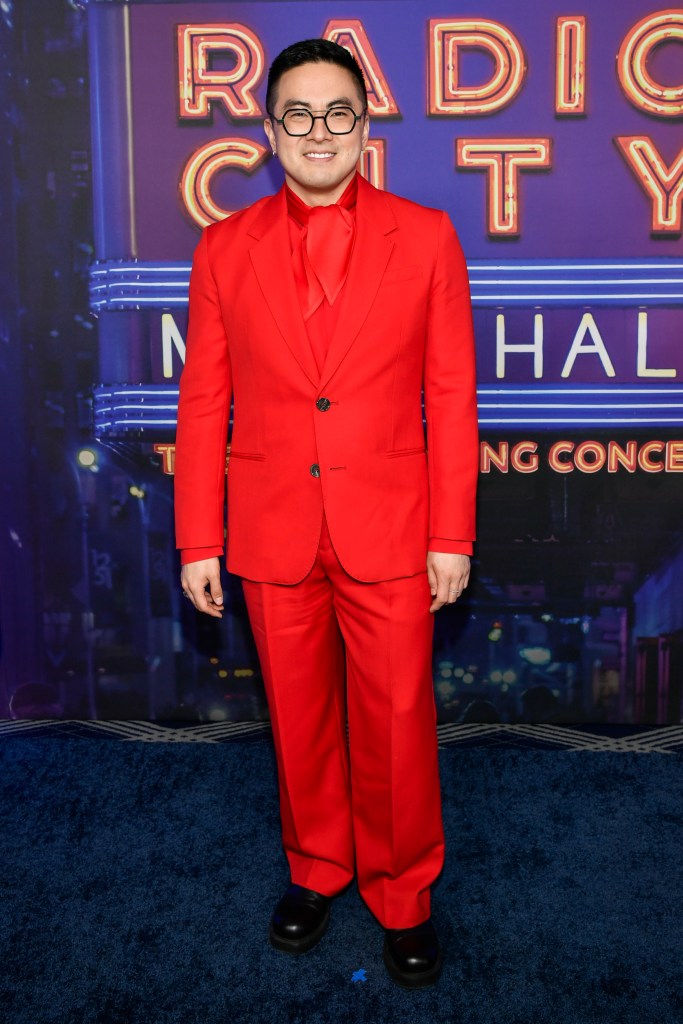 Bowen Yang attends the SNL50: The Homecoming Concert at Radio City Music Hall on Friday, Feb. 14, 2025,