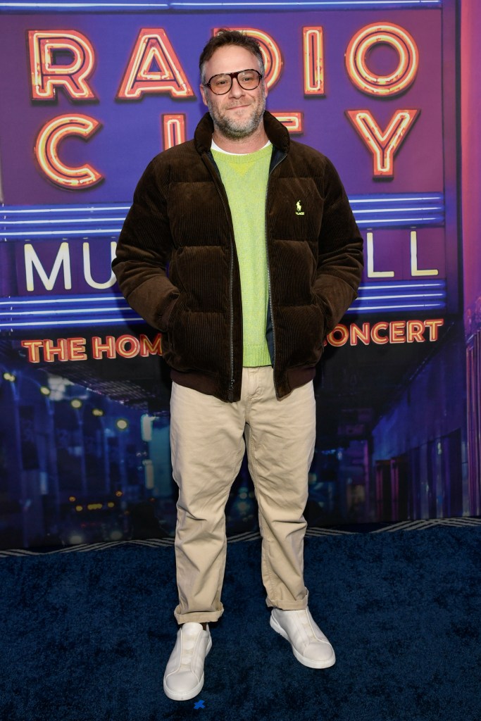 Seth Rogen attends the SNL50: The Homecoming Concert at Radio City Music Hall