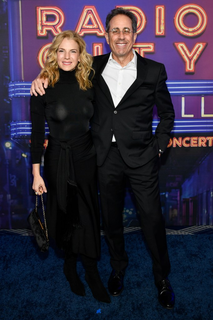 Jessica Seinfeld, left, and Jerry Seinfeld attend the SNL50: The Homecoming Concert at Radio City Music Hall