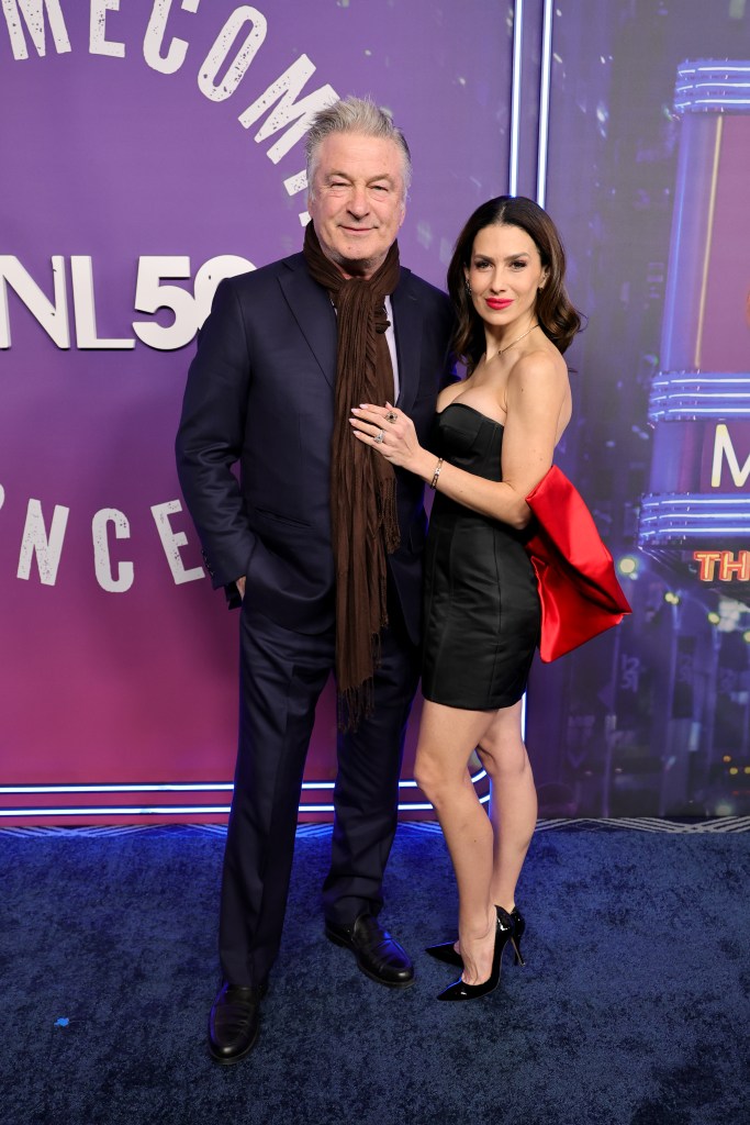 Alec Baldwin and Hilaria Baldwin attend SNL50: The Homecoming Concert at Radio City Music Hall 