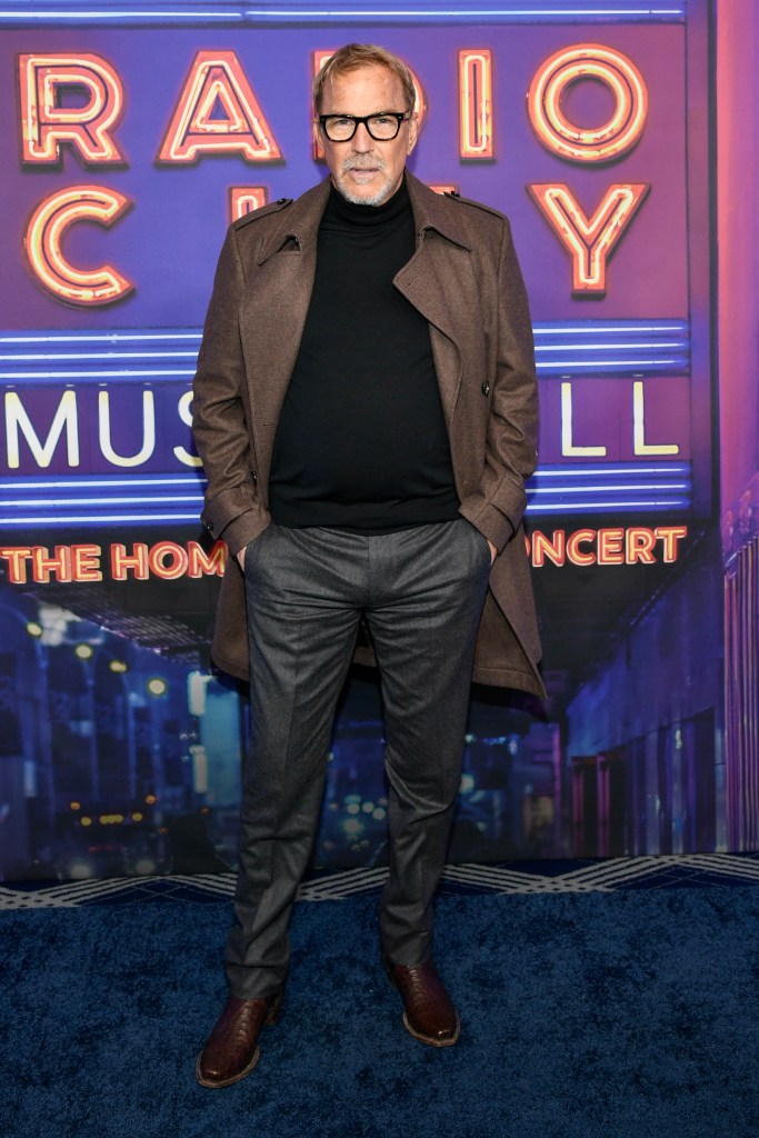 Kevin Costner attends the SNL50: The Homecoming Concert at Radio City Music Hall on Friday, Feb. 14, 2025