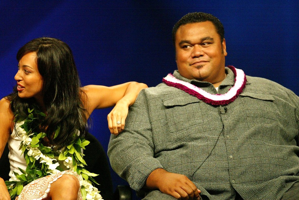 Photo of Aya Sumika and Peter Navy Tuiasosopo at a press tour.