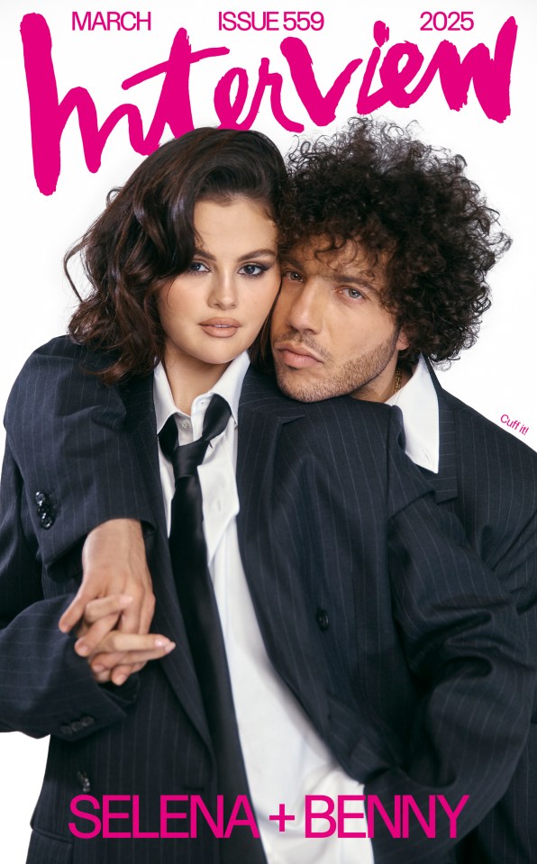 Selena Gomez and Benny Blanco on the cover of Interview Magazine.