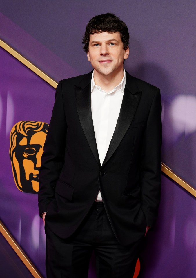 Jesse Eisenberg at the British Academy Film Awards.