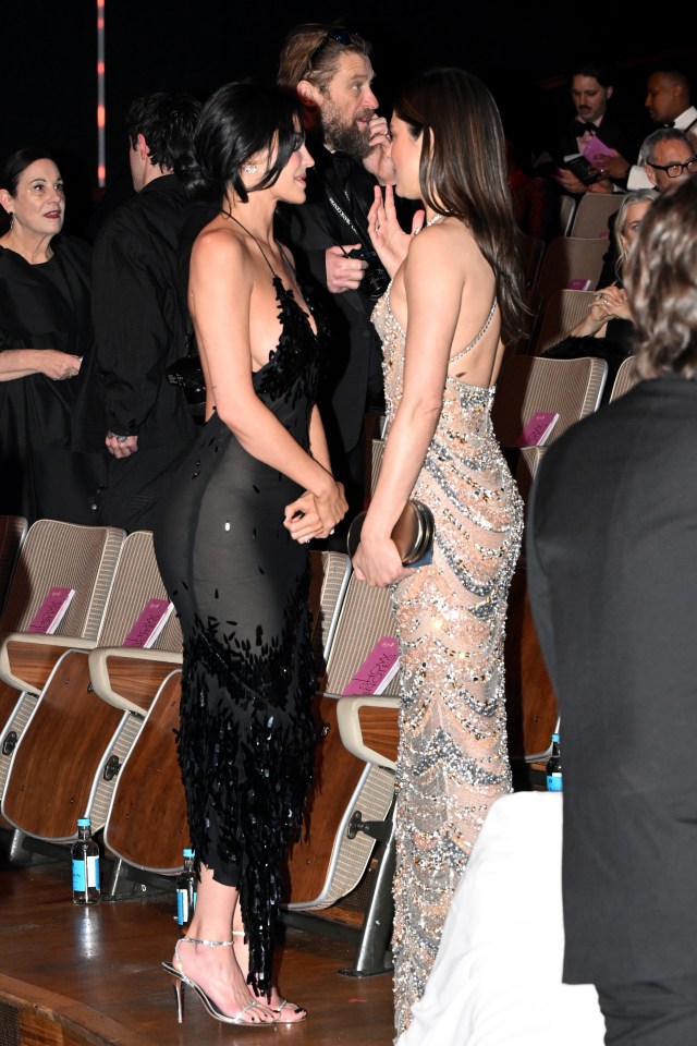 Kylie Jenner and Monica Barbaro at the EE BAFTA Film Awards.