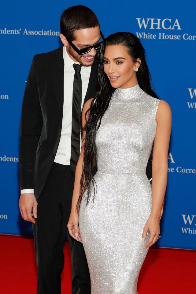 Kim Kardashian and Pete Davidson at the 2022 White House Correspondents' Dinner.